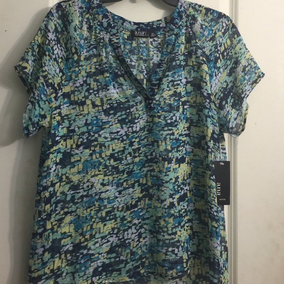 Blue and green blouse