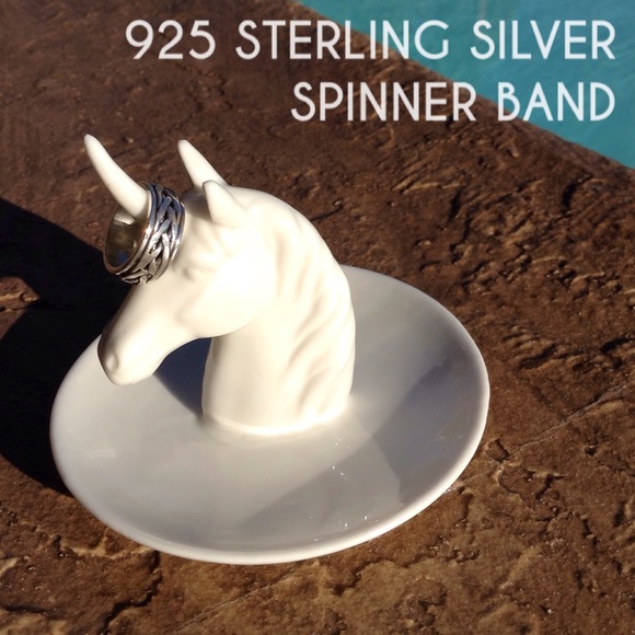 🔥STERLING SILVER SPINNER BAND RING🔥