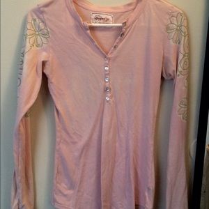 Gypsy O5, light pink & green design top