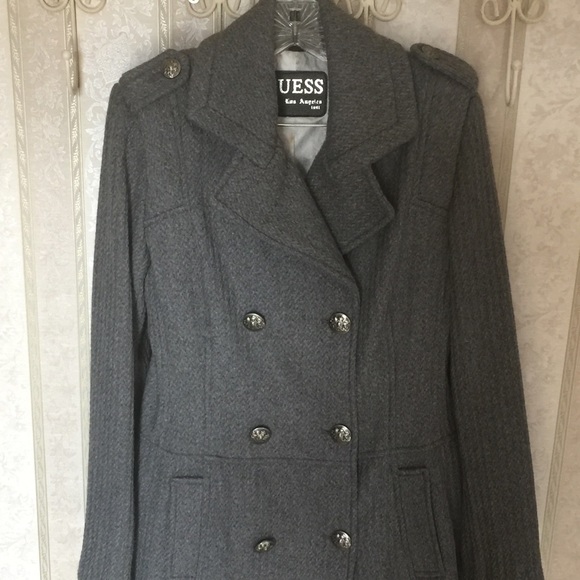 Guess calf length tweed coat