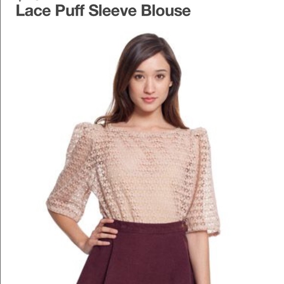 American apparel puff sleeve top