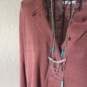 SALEE💕🎉Brand New Zara burgundy knit button down