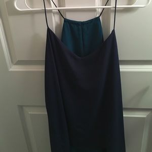 Reversible blue tank top