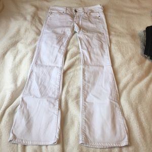AE original boot cut white jeans