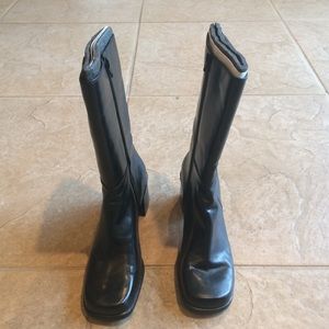 Black Leather Bandolino Boots Size 7