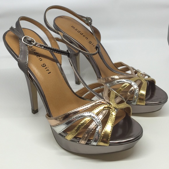 Madden Girl Strappy Metallic Pumps