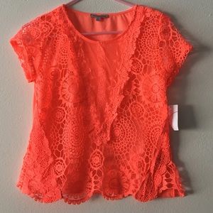 Lace Top with Sheer Back