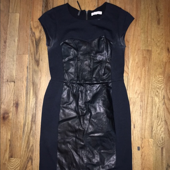 Sexy Rebecca Taylor Leather Sheath Dress
