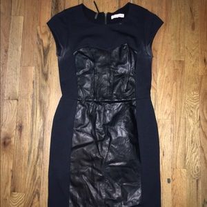 Sexy Rebecca Taylor Leather Sheath Dress