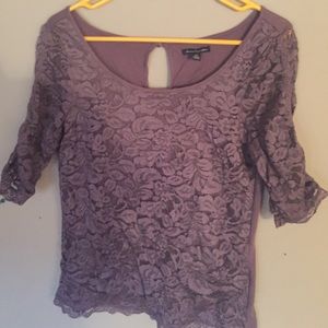 Purple lace shirt