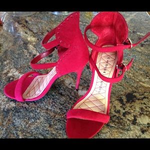 Chinese laundry red strappy heels