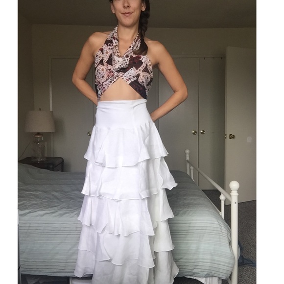 Long White Italian Skirt