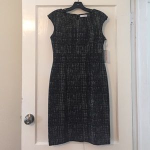 Calvin Klein pencil skirt dress black/white print