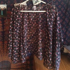 cute floral shawl / kimono