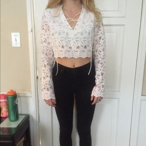 White lace blouse