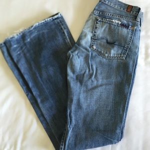 7 for all mankind Flare distressed jeans