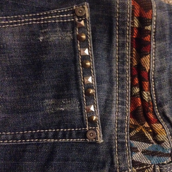 Denim shorts with colorful design - Picture 2 of 4