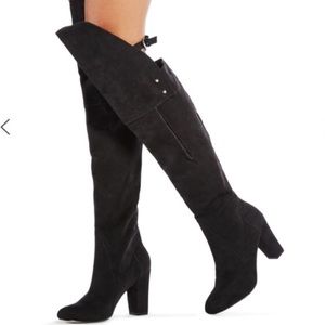 Never worn outside black over the knee boots!