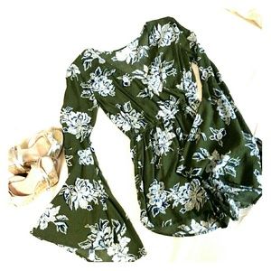 Abercrombie dark green romper