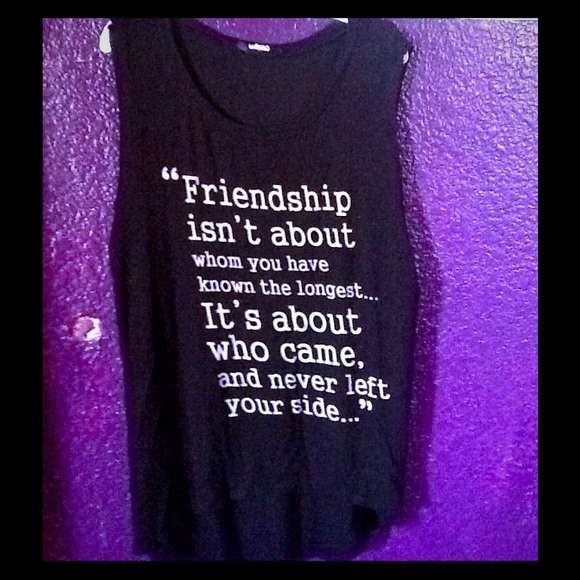 Black muscle tee with quote