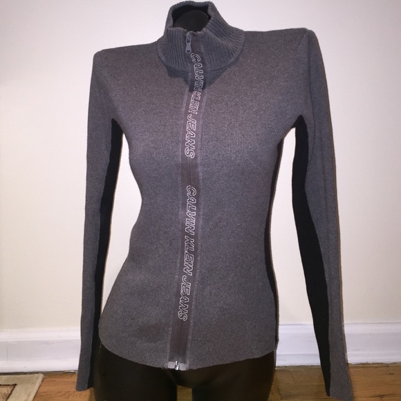 90s Calvin Klein sport zip up sweater