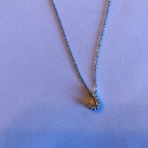 J initial diamond necklace