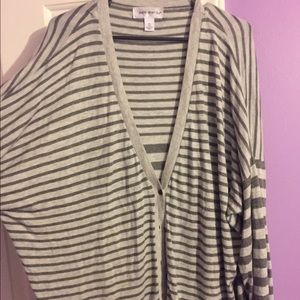 Grey stripped cardigan