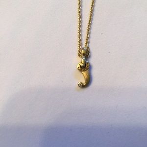 Gold initial J necklace