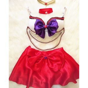 Sailor Mars rave bra cosplay costume