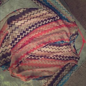 Drapery crossover blouse