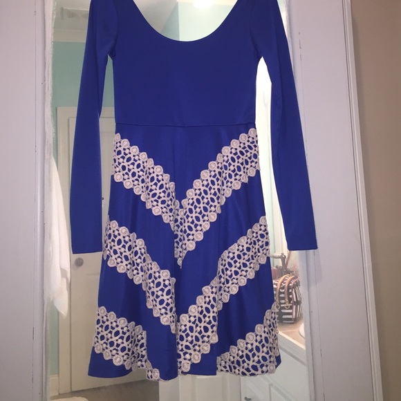 Long Sleeve Judith March Royal blue dress