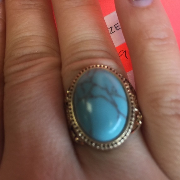 Oval shape turquoise color ring - Picture 3 of 3