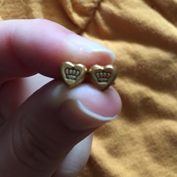 Gold stud earrings