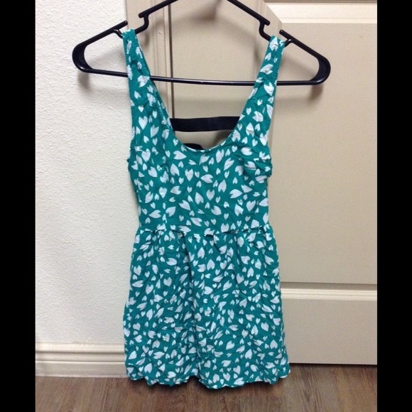 Green Dress with White Hearts