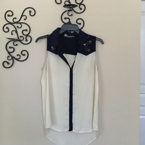 CHLOE K BUTTON DOWN TANK