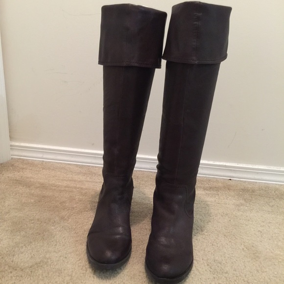 Jessica Simpson Brown Leather Bomber Boots