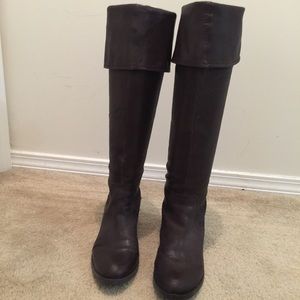 Jessica Simpson Brown Leather Bomber Boots