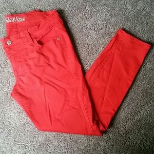 Red Old Navy Rockstar jeans