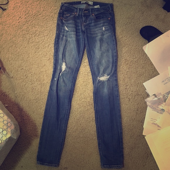 Distressed Super Skinny Hollister Jeans