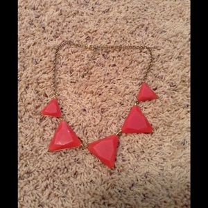 Pink Triangle Necklace