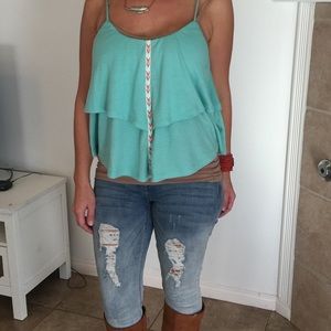 Cute boho layering crop top