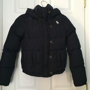 Abercrombie Kids Navy Winter coat size: L