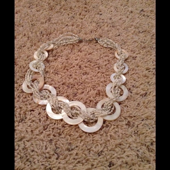 White Circle Necklace