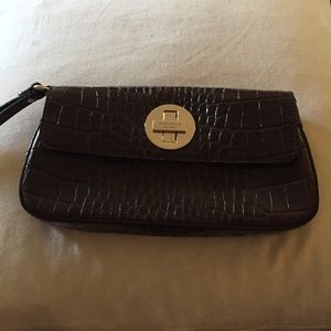 Kate Spade Brown Leather Clutch/Wristlet