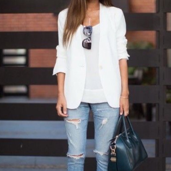bcbg white blazer