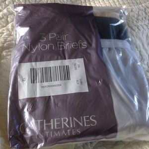 Catherine Nylon Briefs 3 pair white, black, beige