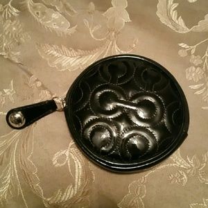 Black coach coin purse