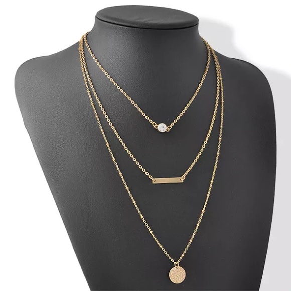 Jewelry - SOLD Buy 2 get 3 FREE! Triple layer necklace