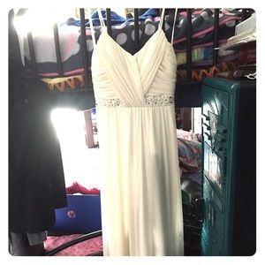 Long white prom dress