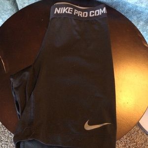 black nike spandex/compression shorts